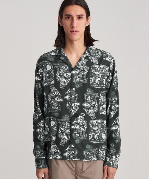 Saturdays NYC（サタデーズ ニューヨークシティ ）の「Canty Pendant Shirt（シャツ/ブラウス・メンズ・パープル/ブラック・X-SMALL/L/M/S/XL）」の2枚目の写真