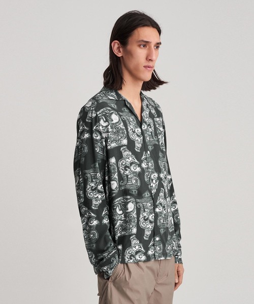 Saturdays NYC（サタデーズ ニューヨークシティ ）の「Canty Pendant Shirt（シャツ/ブラウス・メンズ・パープル/ブラック・X-SMALL/L/M/S/XL）」の4枚目の写真