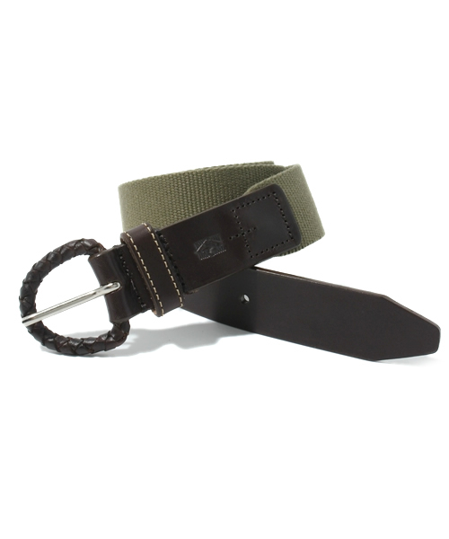 SHIPS（シップス）の「【転売分】Martin Dingman: キャンバス/サドル ベルト（ベルト・メンズ・オリーブ/ナチュラル/イエロー・80/85）」の3枚目の写真