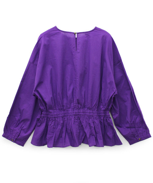 RNA-N（アールエヌエーエヌ）の「M0958 コットンボリュームブラウス（シャツ/ブラウス・レディース・ベージュ/パープル/オフホワイト・MEDIUM）」の12枚目の写真