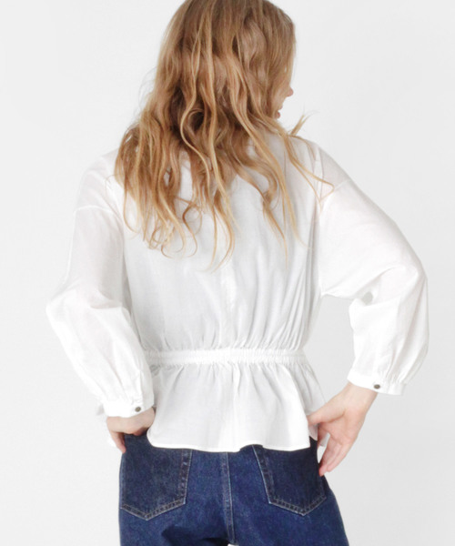 RNA-N（アールエヌエーエヌ）の「M0958 コットンボリュームブラウス（シャツ/ブラウス・レディース・ベージュ/パープル/オフホワイト・MEDIUM）」の13枚目の写真