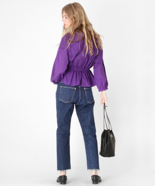 RNA-N（アールエヌエーエヌ）の「M0958 コットンボリュームブラウス（シャツ/ブラウス・レディース・ベージュ/パープル/オフホワイト・MEDIUM）」の17枚目の写真