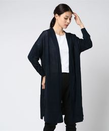 ・ロングニット長袖カーディガン＊