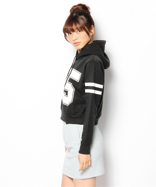 タイムセール♡ナンバリングパーカー セール】WEGO/ショート丈ナンバリングパーカー（パーカー