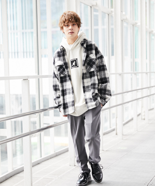 kutir(クティール)の「CPOジャケット / 起毛チェック オーバー シャツブルゾン(シャツ/ブラウス・メンズ・ブラック/ネイビー/ダークブラウン・MEDIUM/LARGE)」の14枚目の写真