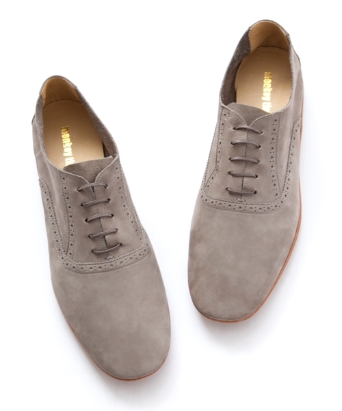 MONKEY TIME（モンキータイム）の「MT∴ ヌバック ウィングチップシューズ◆（パンプス・メンズ・ダークブラウン/ベージュ・43/41/44/42）」の2枚目の写真