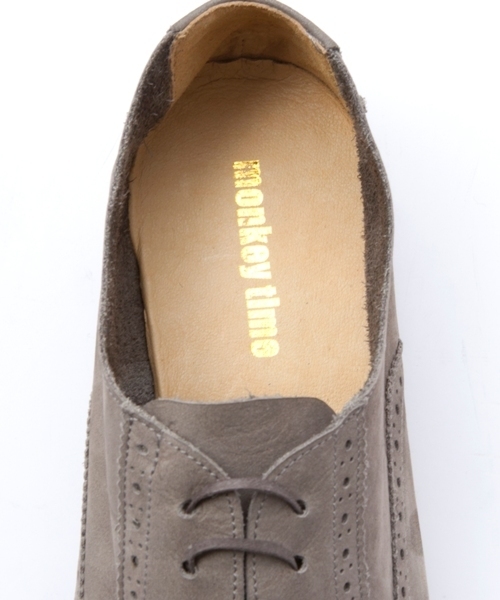 MONKEY TIME（モンキータイム）の「MT∴ ヌバック ウィングチップシューズ◆（パンプス・メンズ・ダークブラウン/ベージュ・43/41/44/42）」の5枚目の写真