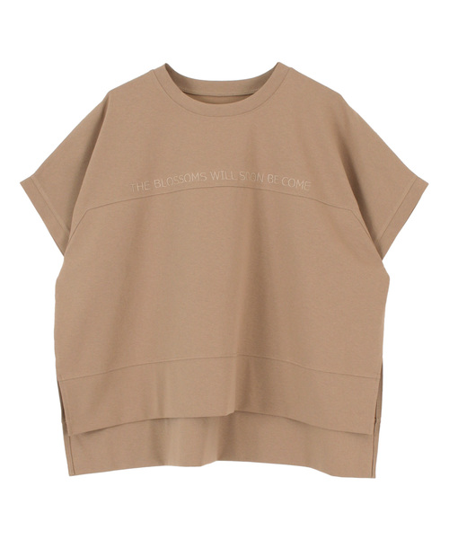 titivate（ティティベイト）の「ﾛｺﾞ刺繍ﾎﾟﾝﾁｶｯﾄｿｰﾌﾟﾙｵｰﾊﾞｰ（Tシャツ/カットソー・レディース・オフホワイト/ブラック/ベージュ/ラベンダー・S/M）」の3枚目の写真