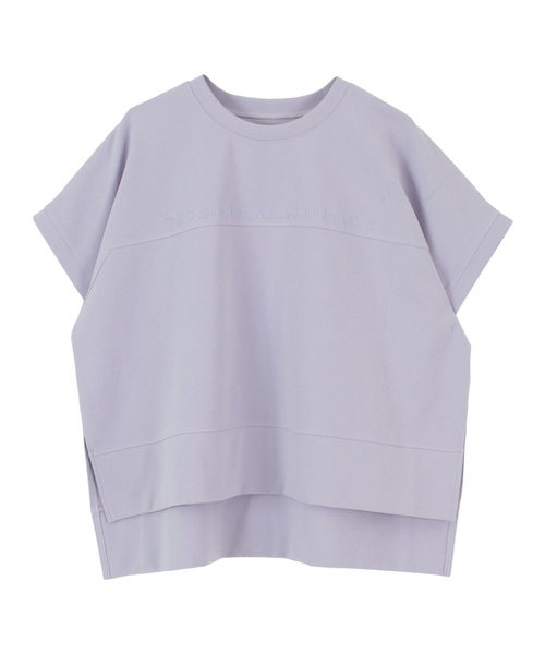 titivate（ティティベイト）の「ﾛｺﾞ刺繍ﾎﾟﾝﾁｶｯﾄｿｰﾌﾟﾙｵｰﾊﾞｰ（Tシャツ/カットソー・レディース・オフホワイト/ブラック/ベージュ/ラベンダー・S/M）」の5枚目の写真