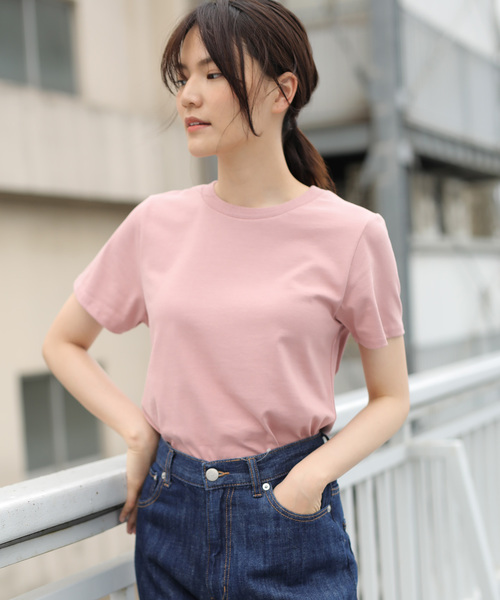 AMERICAN HOLIC(アメリカンホリック)の「ベーシッククルーネックカットプルオーバー *(Tシャツ/カットソー・レディース・ブラック/オフホワイト/サックスブルー/ピンク/グレー系その他/グレー系その他2・S/M/L)」の6枚目の写真