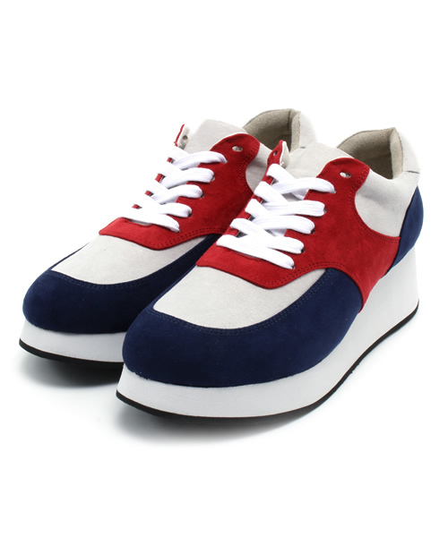 one after another NICE CLAUP（ワンアフターアナザーナイスクラップ）の「【ヒルナンデス紹介商品　ナイスクラップ】NICEｽﾆｰｶｰ（スニーカー・レディース・レッド/ピンク・SMALL/MEDIUM/LARGE）」の2枚目の写真