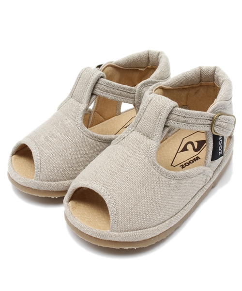 ZOOM（ズーム）の「ZOOM / Linen T-Strap (12.5～14.5cm)（サンダル・キッズ・チャコールグレー/ブラウン/パープル/ベージュ/グレー・13.5/13/12.5/14.5/14）」の5枚目の写真