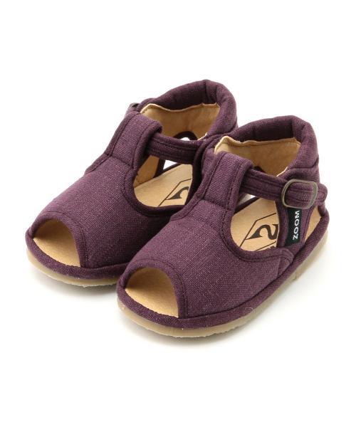 ZOOM（ズーム）の「ZOOM / Linen T-Strap (12.5～14.5cm)（サンダル・キッズ・チャコールグレー/ブラウン/パープル/ベージュ/グレー・13.5/13/12.5/14.5/14）」の7枚目の写真