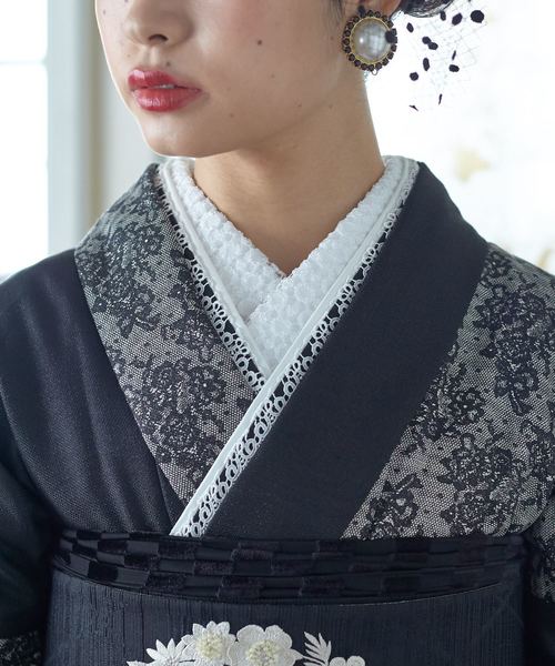 ふりふ 新品 重ね衿 楽天市場】【残りわずか】重ね衿「ギンガムレースカサネ」公式