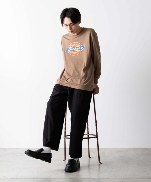 Dickies（ディッキーズ）の「∴WEGO/【WEB限定】Dickies 別注ロゴプリントロンT（Tシャツ/カットソー・メンズ・ベージュ/パープル/ホワイト/ブラック・LARGE/MEDIUM）」の12枚目の写真