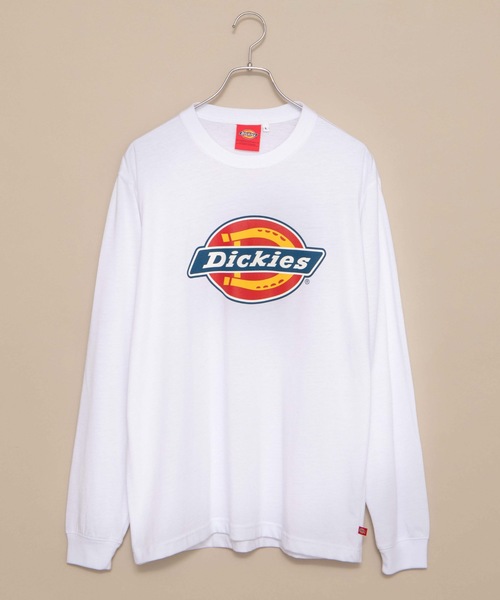 Dickies（ディッキーズ）の「∴WEGO/【WEB限定】Dickies 別注ロゴプリントロンT（Tシャツ/カットソー・メンズ・ベージュ/パープル/ホワイト/ブラック・LARGE/MEDIUM）」の16枚目の写真