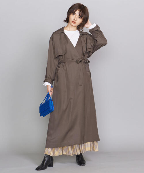 RIM.ARK（リムアーク）の「【別注】＜RIM ARK＞マキシガウン（その他アウター・レディース・ダークグレー/オフホワイト・FREE）」の2枚目の写真