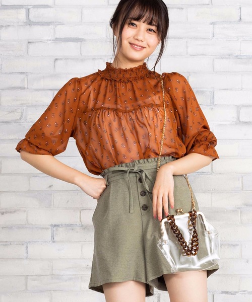 WEGO（ウィゴー）の「WEGO/【セットアップ対応商品】コーデュロイライクフリルリボンキュロット（その他パンツ・レディース・パープル/ブラウン/グリーン/ライトベージュ・FREE）」の3枚目の写真