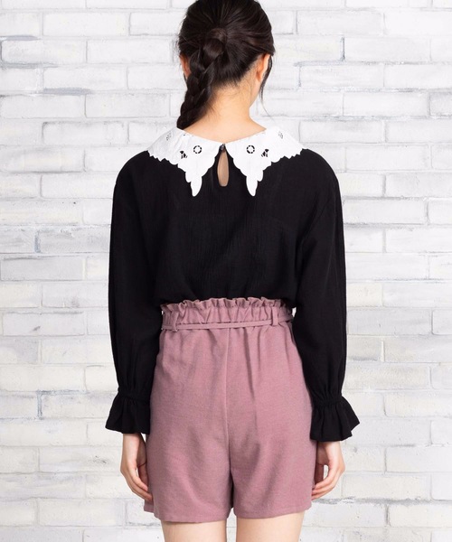 WEGO（ウィゴー）の「WEGO/【セットアップ対応商品】コーデュロイライクフリルリボンキュロット（その他パンツ・レディース・パープル/ブラウン/グリーン/ライトベージュ・FREE）」の21枚目の写真