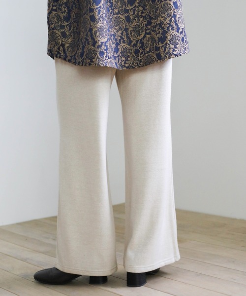 select MOCA（セレクトモカ）の「スムースタッチロングパンツ/ウエストゴムやわらか素材ハイウエストフルレングスリラックスパンツ（その他パンツ・レディース・ブラウン/ライトベージュ・FREE）」の20枚目の写真