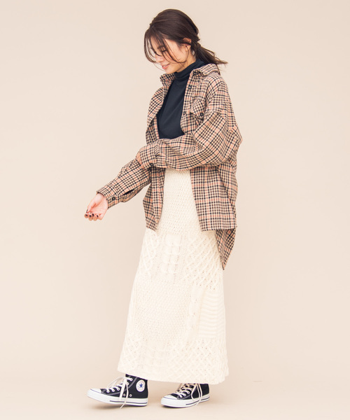 Aunt Marie's（アントマリーズ）の「AUNT MARIE'S　チェックCPOシャツ（シャツ/ブラウス・レディース・ブラック/ブラウン・FREE）」の22枚目の写真