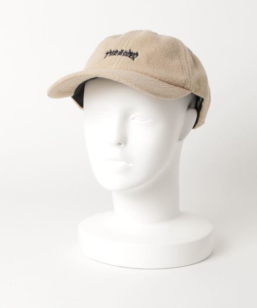 THRASHER（スラッシャー）の「FLAME LOGO FLEECE DAD CAP/スラッシャー ロゴ キャップ 帽子 ユニセックス（キャップ・メンズ・ブラック/ベージュ/パープル/グレー・FREE）」の3枚目の写真