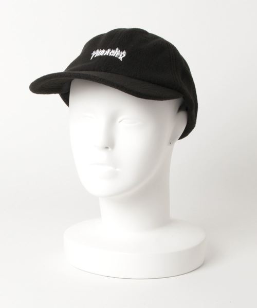 THRASHER（スラッシャー）の「FLAME LOGO FLEECE DAD CAP/スラッシャー ロゴ キャップ 帽子 ユニセックス（キャップ・メンズ・ブラック/ベージュ/パープル/グレー・FREE）」の2枚目の写真