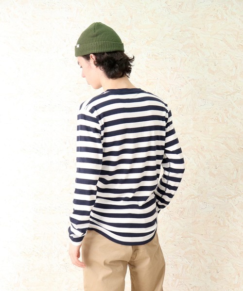 Healthknit(ヘルスニット)の「【 Healthknit / ヘルスニット 】 フライスクルーネック長袖Tシャツ 862 SIP(Tシャツ/カットソー・メンズ・ダークネイビー/オフホワイト/ブラック系その他/ネイビー/ダークブルー・LARGE/SMALL/MEDIUM/S/M)」の15枚目の写真