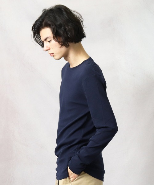 Healthknit(ヘルスニット)の「【 Healthknit / ヘルスニット 】 フライスクルーネック長袖Tシャツ 862 SIP(Tシャツ/カットソー・メンズ・ダークネイビー/オフホワイト/ブラック系その他/ネイビー/ダークブルー・LARGE/SMALL/MEDIUM/S/M)」の21枚目の写真