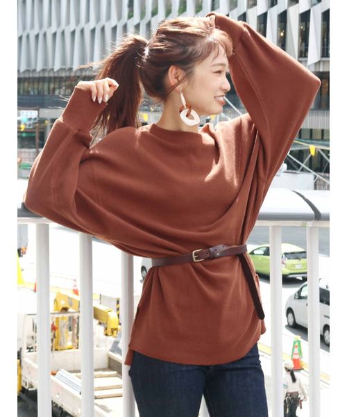 Ungrid(アングリッド)の「畦ワッフルルーズロングスリーブTee(Tシャツ/カットソー・レディース・ブラウン/チャコールグレー/オフホワイト・FREE)」の1枚目の写真