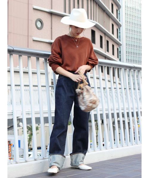 Ungrid(アングリッド)の「畦ワッフルルーズロングスリーブTee(Tシャツ/カットソー・レディース・ブラウン/チャコールグレー/オフホワイト・FREE)」の6枚目の写真