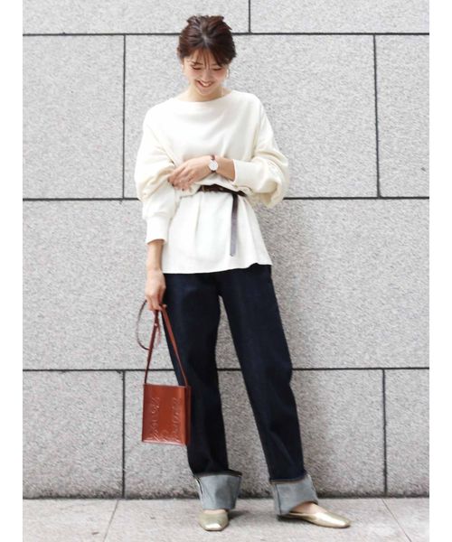 Ungrid(アングリッド)の「畦ワッフルルーズロングスリーブTee(Tシャツ/カットソー・レディース・ブラウン/チャコールグレー/オフホワイト・FREE)」の7枚目の写真