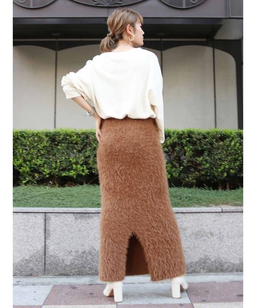 Ungrid(アングリッド)の「畦ワッフルルーズロングスリーブTee(Tシャツ/カットソー・レディース・ブラウン/チャコールグレー/オフホワイト・FREE)」の10枚目の写真