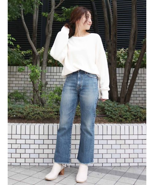 Ungrid(アングリッド)の「畦ワッフルルーズロングスリーブTee(Tシャツ/カットソー・レディース・ブラウン/チャコールグレー/オフホワイト・FREE)」の12枚目の写真