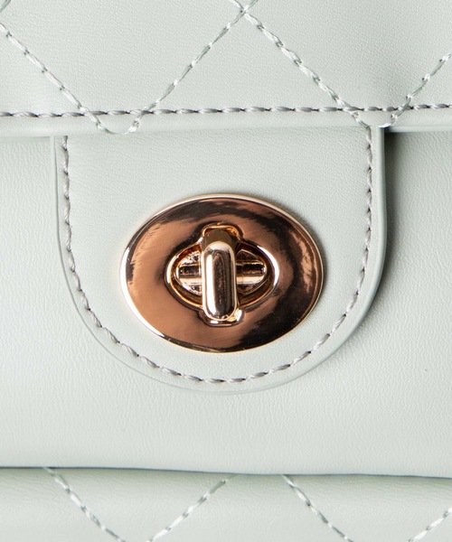 WEGO（ウィゴー）の「WEGO/キルティングフラップショルダーバッグ（ショルダーバッグ・レディース・ベージュ/グリーン系その他/ブラック・FREE）」の9枚目の写真