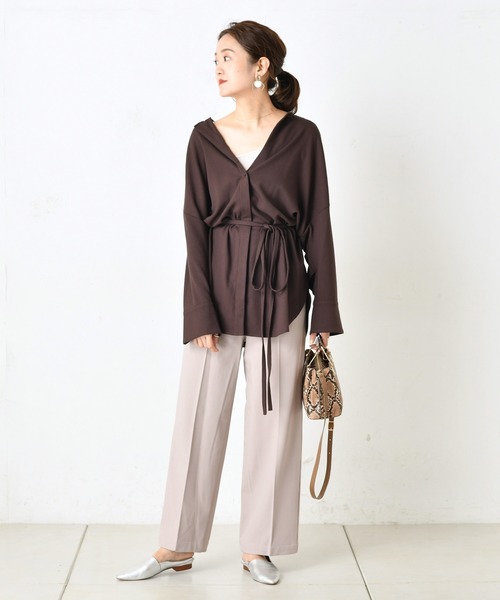 DouDou（ドゥドゥ）の「起毛センプレパンツ（その他パンツ・レディース・ベージュ/イエロー/キャメル・38/36）」の22枚目の写真