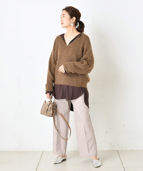 DouDou（ドゥドゥ）の「起毛センプレパンツ（その他パンツ・レディース・ベージュ/イエロー/キャメル・38/36）」の20枚目の写真