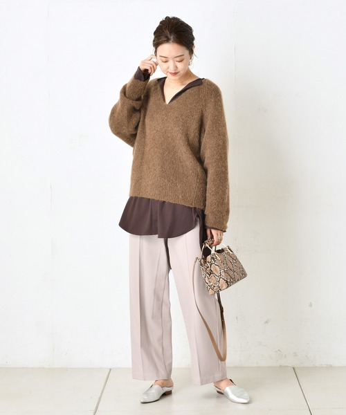 DouDou（ドゥドゥ）の「起毛センプレパンツ（その他パンツ・レディース・ベージュ/イエロー/キャメル・38/36）」の21枚目の写真