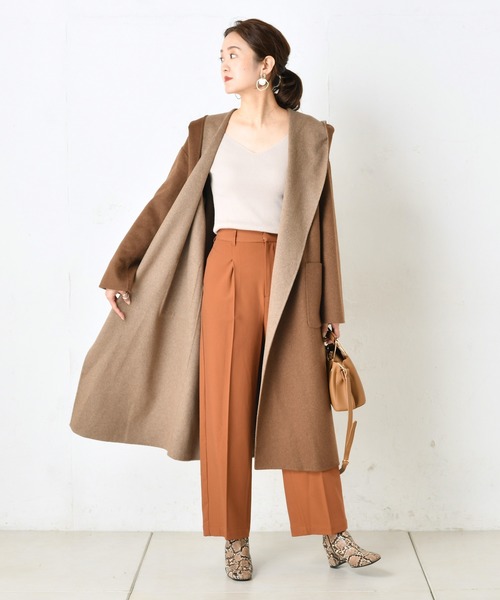 DouDou（ドゥドゥ）の「起毛センプレパンツ（その他パンツ・レディース・ベージュ/イエロー/キャメル・38/36）」の8枚目の写真