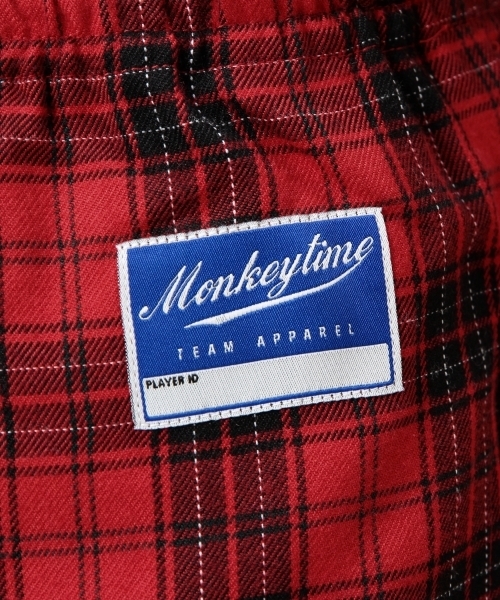 MONKEY TIME(モンキータイム)の「MT T/R チェック オーバー スカート ◆(その他パンツ・メンズ・ブラック/レッド・フリー)」の10枚目の写真