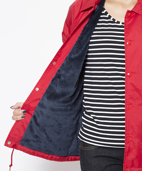 X-girl(エックスガール)の「XGIRL COACH JACKET(ナイロンジャケット・レディース・ブラック/レッド/イエロー/ネイビー/ライトブルー・1/2)」の13枚目の写真