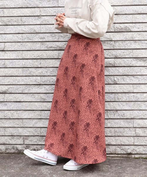 tiptop（ティップトップ）の「2020SS　<pocket>【web限定アイテム】花柄Aラインナロースカート（スカート・レディース・ブラック/ピンク/アイボリー・FREE）」の17枚目の写真