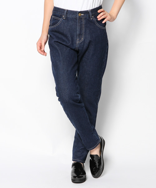 DISCOAT（ディスコート）の「【Discoat】デニムハイウエストテーパード（デニムパンツ・レディース・ネイビー/ブルー・LARGE/MEDIUM）」の3枚目の写真
