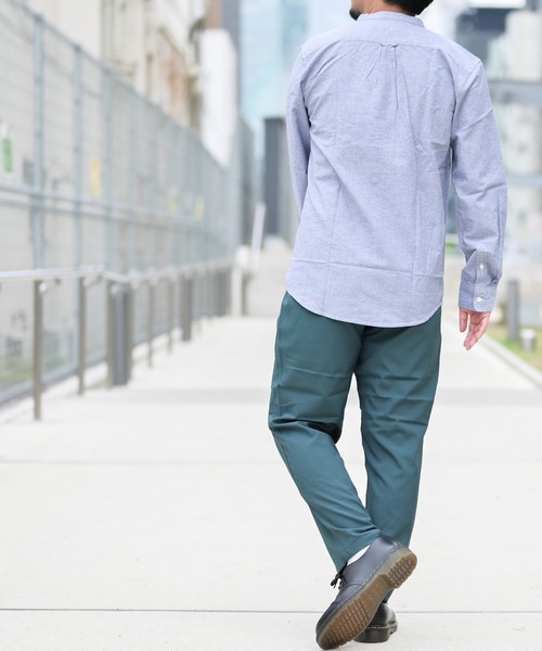 Candy Fantasy(キャンディーファンタジー)の「【a】ライトオックス バンドカラー無地&チェック長袖シャツ(シャツ/ブラウス・メンズ・ホワイト/ブラック/ネイビー/グレー/サックスブルー/ブラック系その他/チェック/ベージュ・LARGE/MEDIUM/X-LARGE)」の16枚目の写真