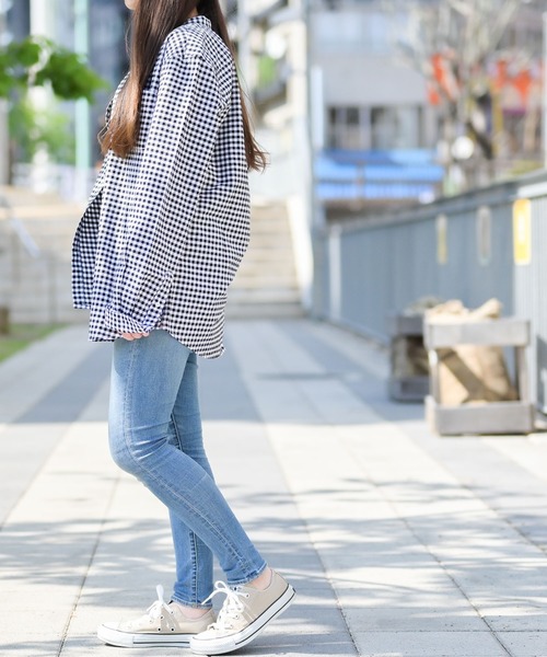 Candy Fantasy(キャンディーファンタジー)の「【a】ライトオックス バンドカラー無地&チェック長袖シャツ(シャツ/ブラウス・メンズ・ホワイト/ブラック/ネイビー/グレー/サックスブルー/ブラック系その他/チェック/ベージュ・LARGE/MEDIUM/X-LARGE)」の21枚目の写真