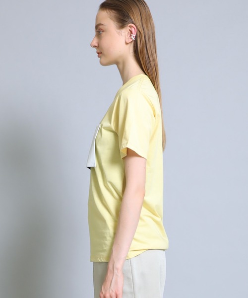 beautiful people（ビューティフルピープル）の「【beautiful people(ビューティフルピープル)】《STUDIOUS別注》ネームタグTシャツ（Tシャツ/カットソー・レディース・ブラック/イエロー・FREE/SMALL/MEDIUM）」の17枚目の写真