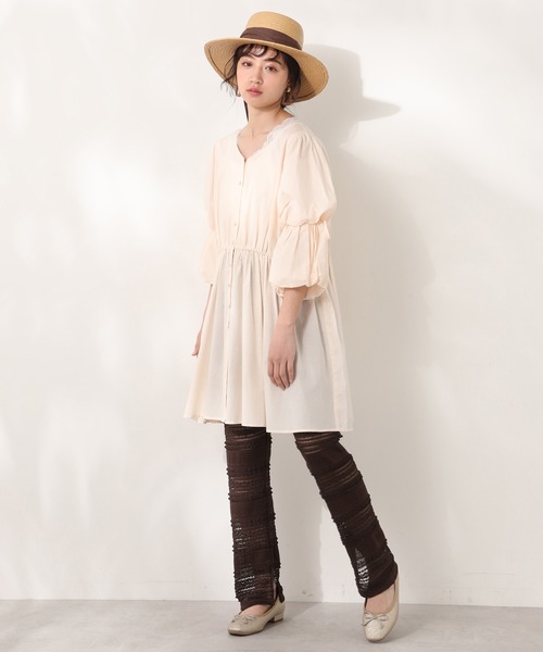one after another NICE CLAUP(ワンアフターアナザーナイスクラップ)の「カットレースパンツ(その他パンツ・レディース・オフホワイト/ベージュ/ブラウン・FREE)」の13枚目の写真