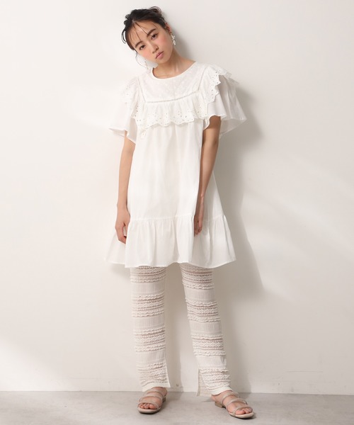 one after another NICE CLAUP(ワンアフターアナザーナイスクラップ)の「カットレースパンツ(その他パンツ・レディース・オフホワイト/ベージュ/ブラウン・FREE)」の21枚目の写真