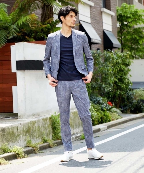 MICHEL KLEIN HOMME (ミッシェルクランオム)の「カットソー(ラミーカノコシルケット)(Tシャツ/カットソー・メンズ・ネイビー/ブラウン・MEDIUM/LARGE/X-LARGE)」の3枚目の写真