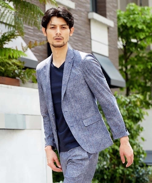 MICHEL KLEIN HOMME (ミッシェルクランオム)の「カットソー(ラミーカノコシルケット)(Tシャツ/カットソー・メンズ・ネイビー/ブラウン・MEDIUM/LARGE/X-LARGE)」の5枚目の写真